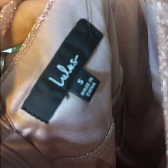 Lulu's Got You Glowing Light Sparkly Lace-Up Skater Dress - Picture 5 of 5